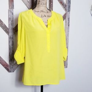 Banana Republic Bright Yellow Pullover Blouse
